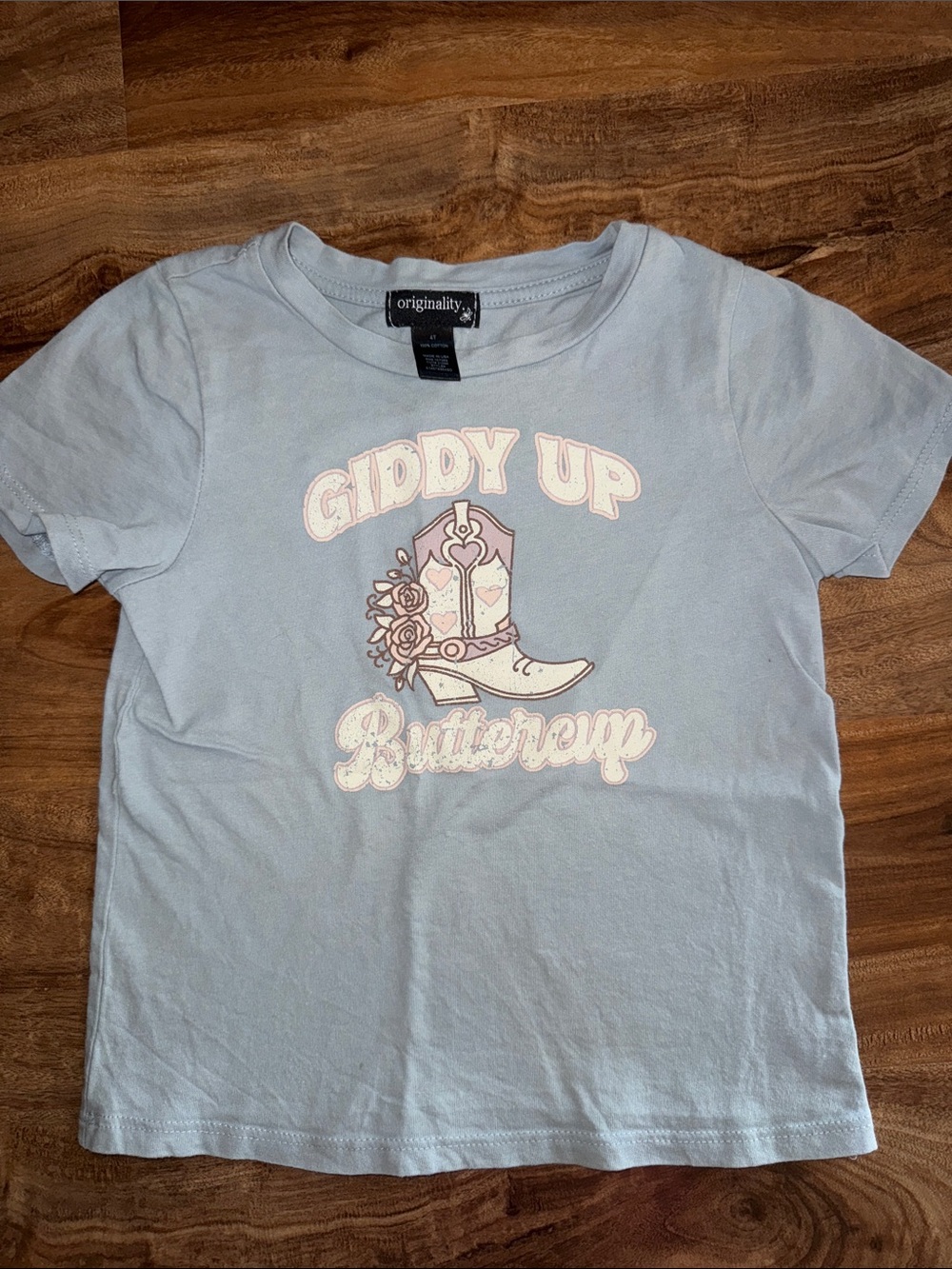 Originality girls T-shirt giddy up buttercup size 4t